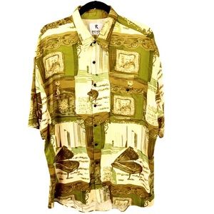 Ringo Sport Green & Yellow Short Sleeve Shirt XL